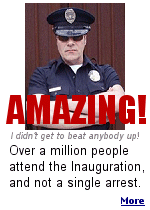 The most unusual day in Washington law enforcement history, not a single arrest was reported by police or the Secret Service.